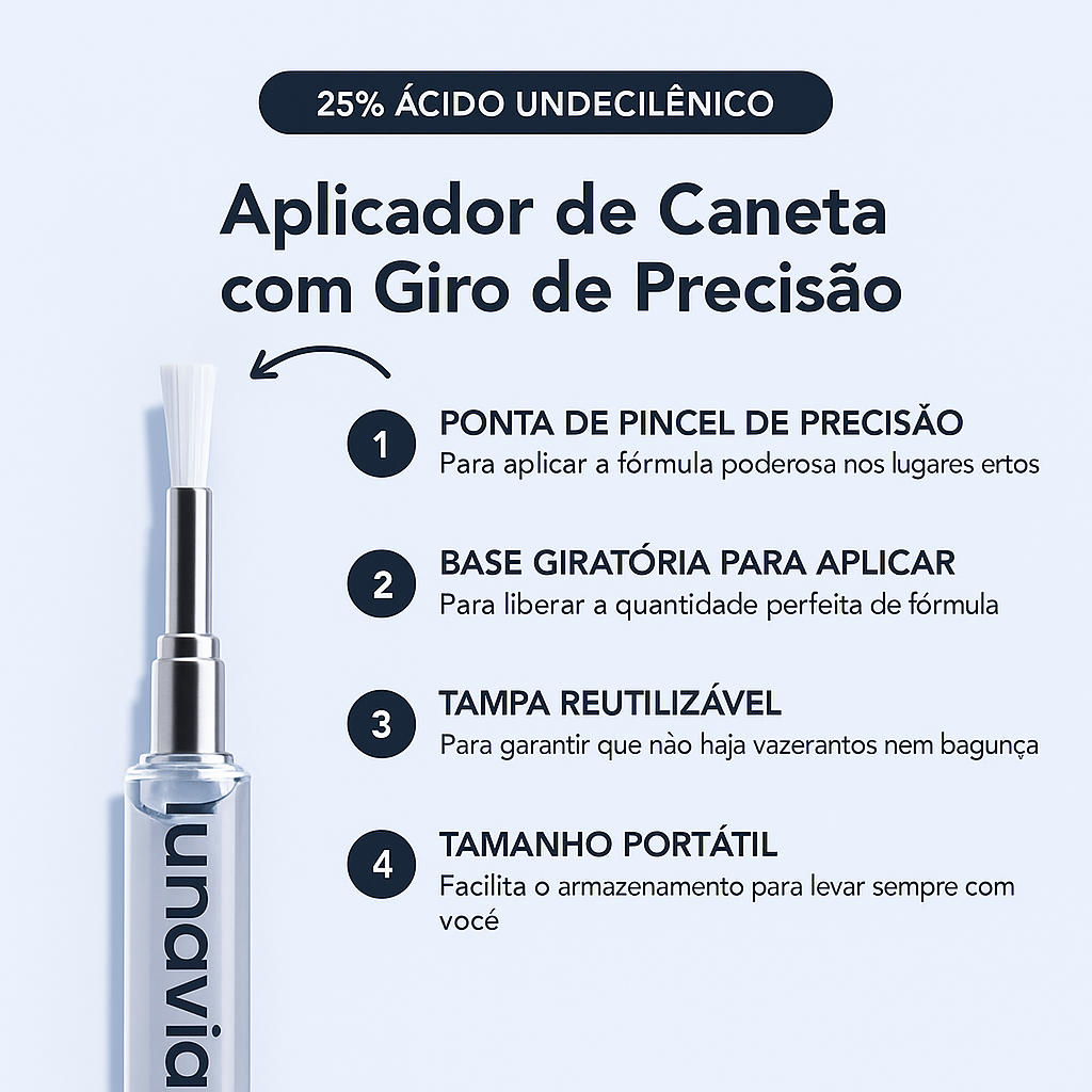 Lunavia - Caneta Antifúngica - (Ácido Undecilênico)
